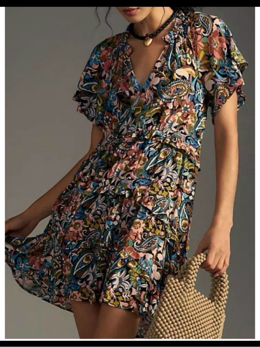 Anthropologie Robin Tiered Mini Dress.